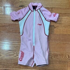 Cressi Swim Kids Pink and White Swim Rashguard suit